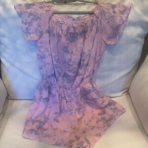 Hollister Purple Tie-Dye Romper